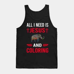 I Need Jesus And Coloring Tank Top